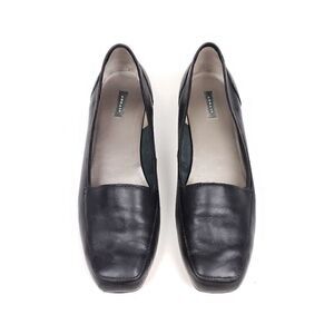 Array Freedom black leather square toe loafers 10W